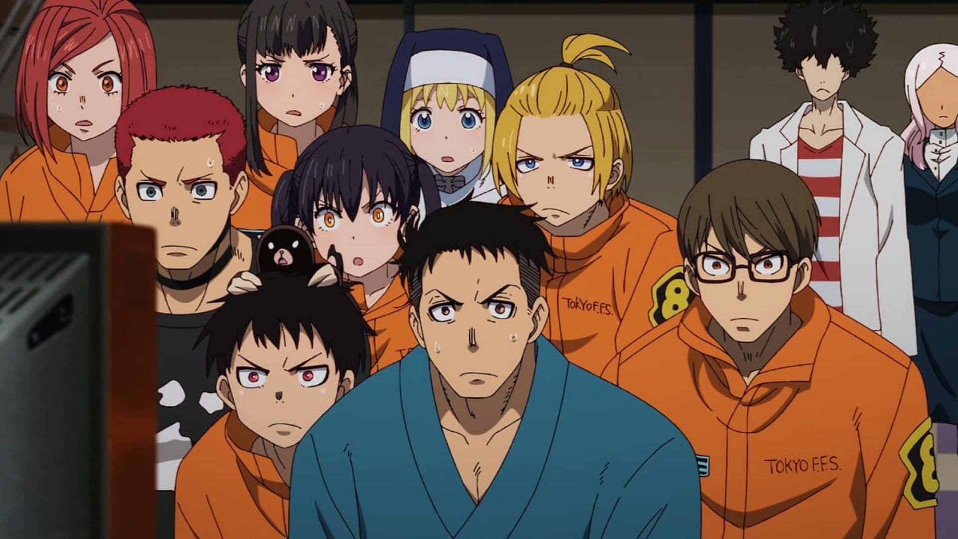 Akitaru Obi and others from Company 8 (Image via David Production)